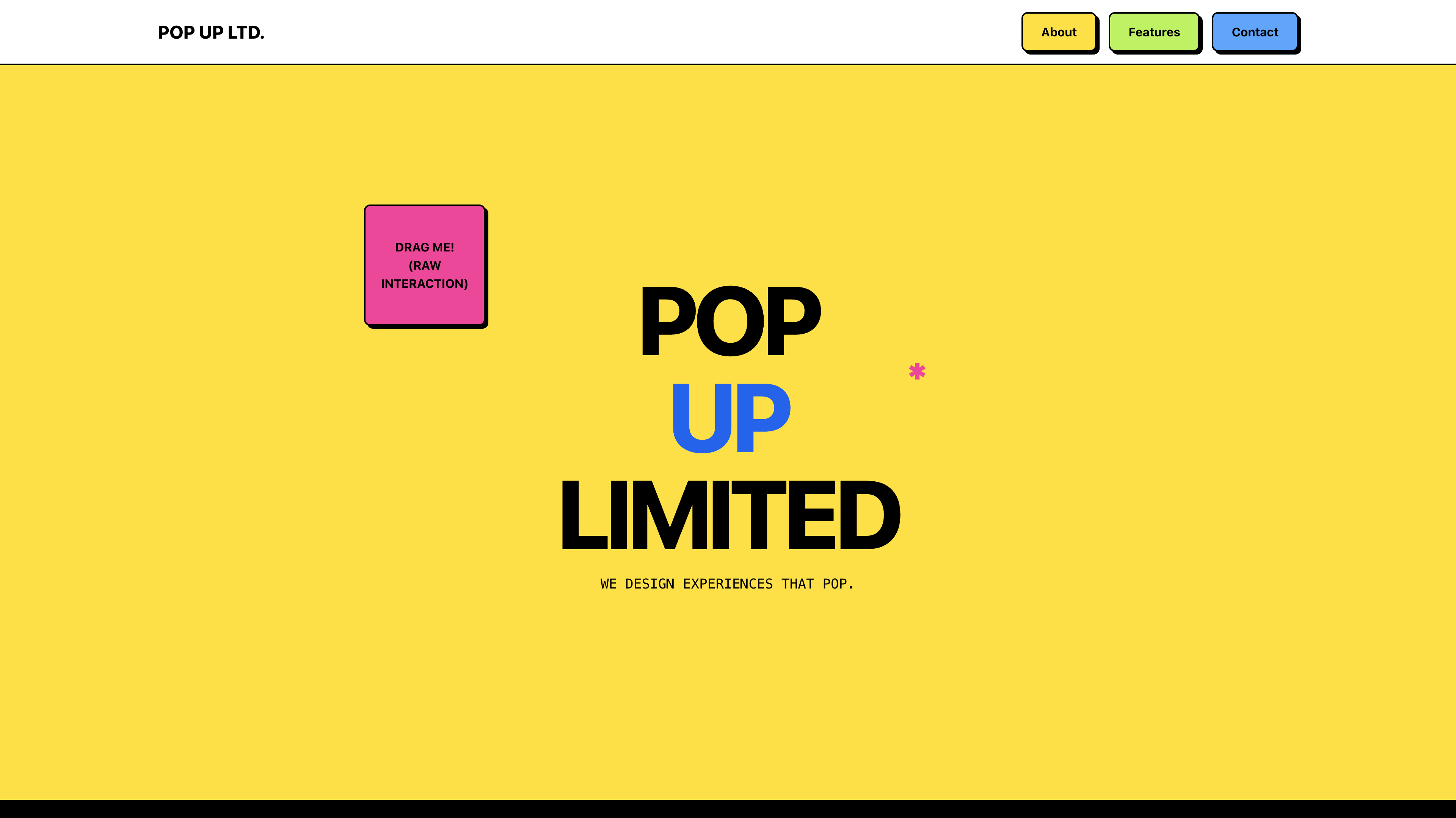 Pop Up Limited Website